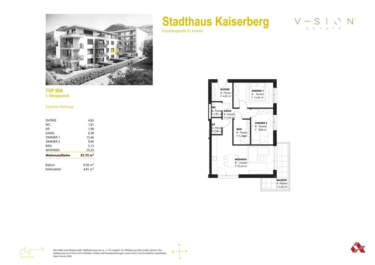 3-Zimmer-Wohnung kaufen in Kufstein – 67,73 m², € 499.000 – Bild 7 von 7