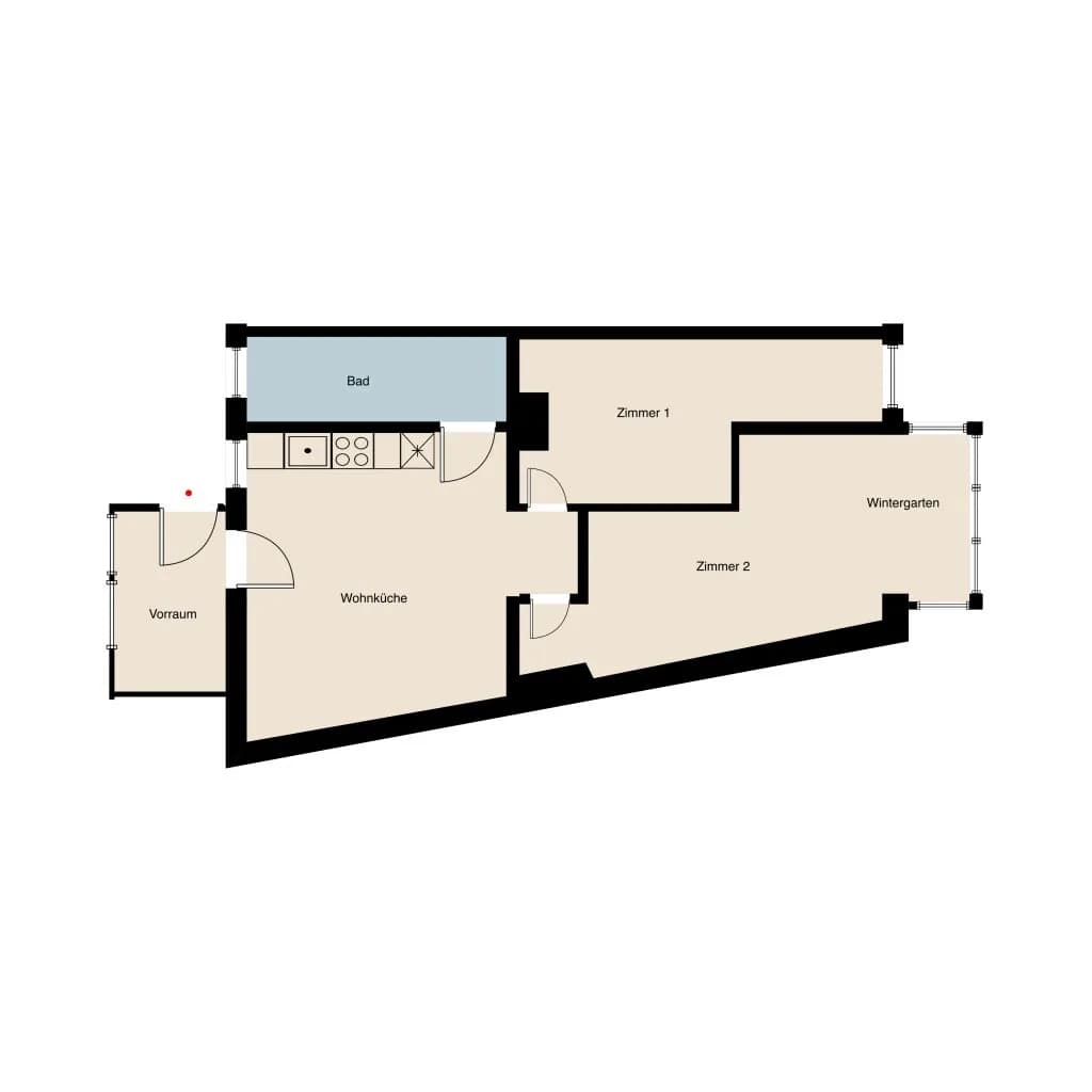 3-Zimmer-Wohnung mieten in Graz – 53 m², € 677 – Bild 2 von 9