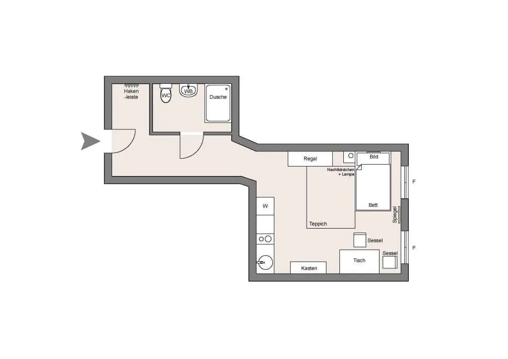 1-Zimmer-Wohnung mieten in Wien – 26 m², € 900 – Bild 9 von 9