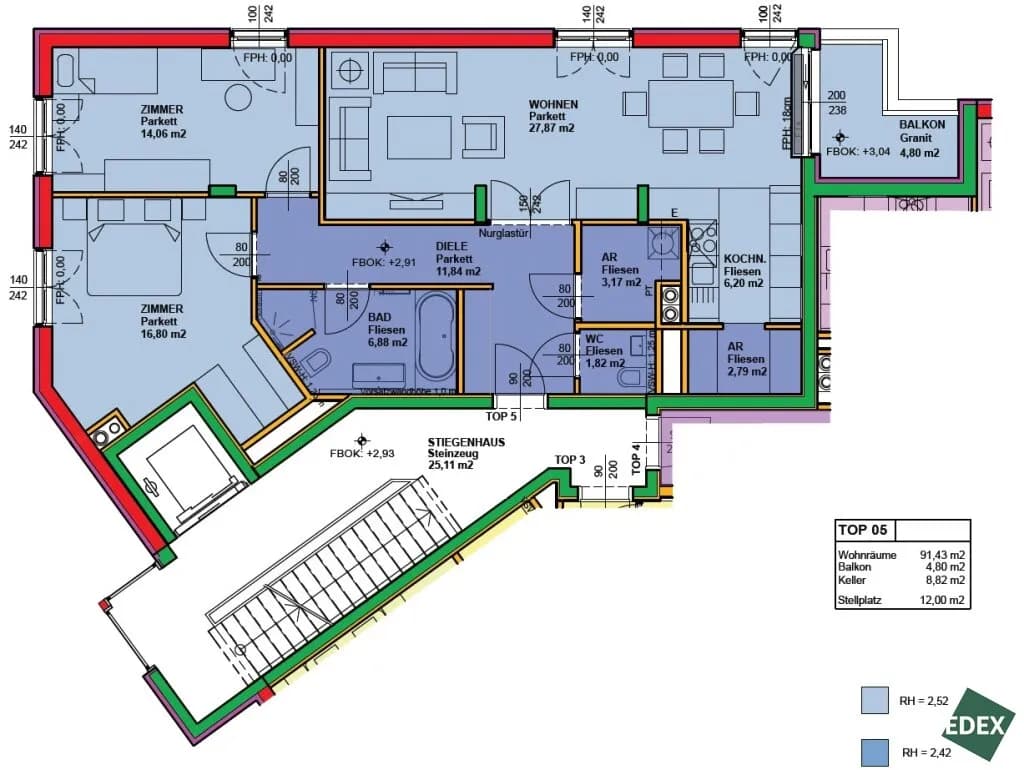 3-Zimmer-Wohnung mieten in Wien – 91 m², € 2.500 – Bild 11 von 11