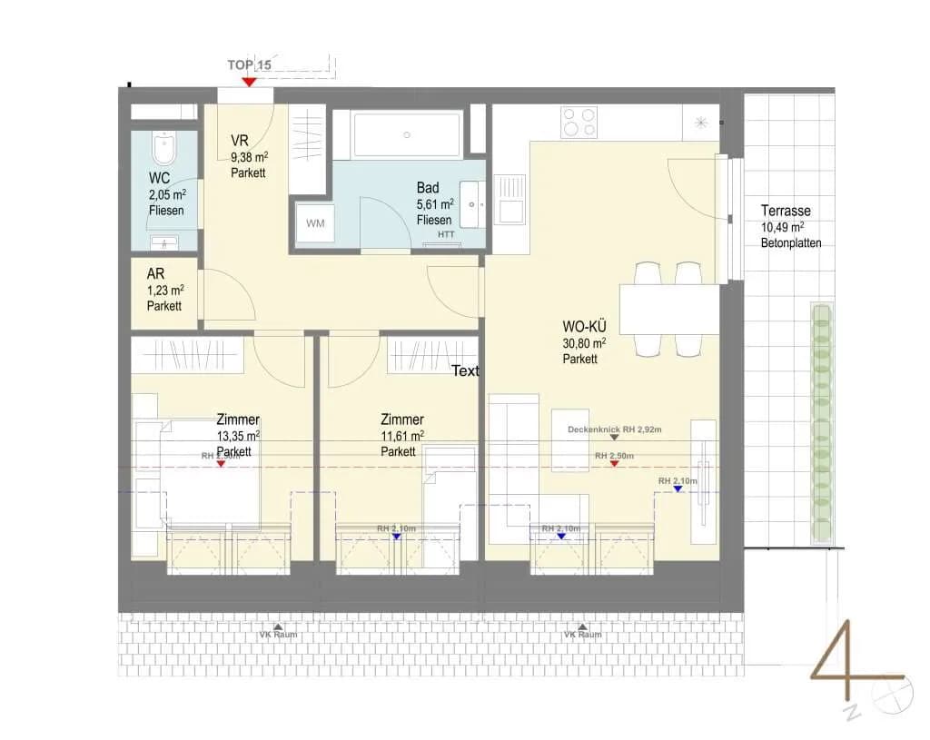 Wohnung kaufen in Tulln – 74,66 m², € 269.535 – Bild 15 von 15