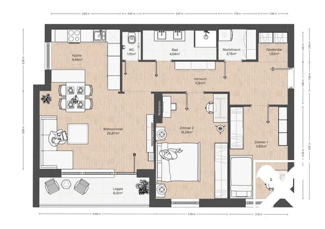 3-Zimmer-Wohnung kaufen in Mödling – 92 m², € 319.000 – Bild 13 von 13