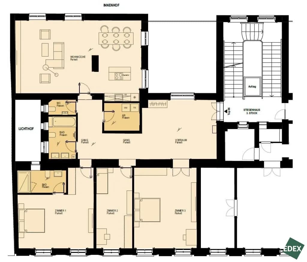 4-Zimmer-Wohnung mieten in Wien – 189 m², € 3.269 – Bild 24 von 24