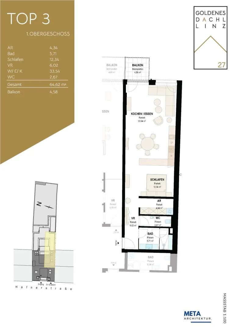 1-Zimmer-Wohnung kaufen in Linz – 64,62 m², € 298.000 – Bild 16 von 16