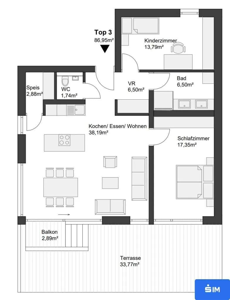 3-Zimmer-Wohnung kaufen in Graz – 87,04 m², € 556.595 – Bild 14 von 15