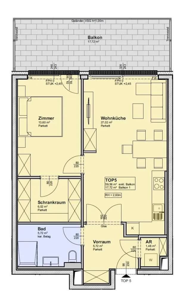 2-Zimmer-Wohnung kaufen in Wien – 60 m², € 476.000 – Bild 20 von 24