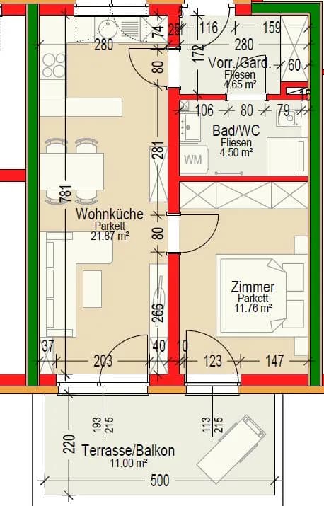 2-Zimmer-Wohnung kaufen in Deutschlandsberg – 43 m², € 155.000 – Bild 3 von 9