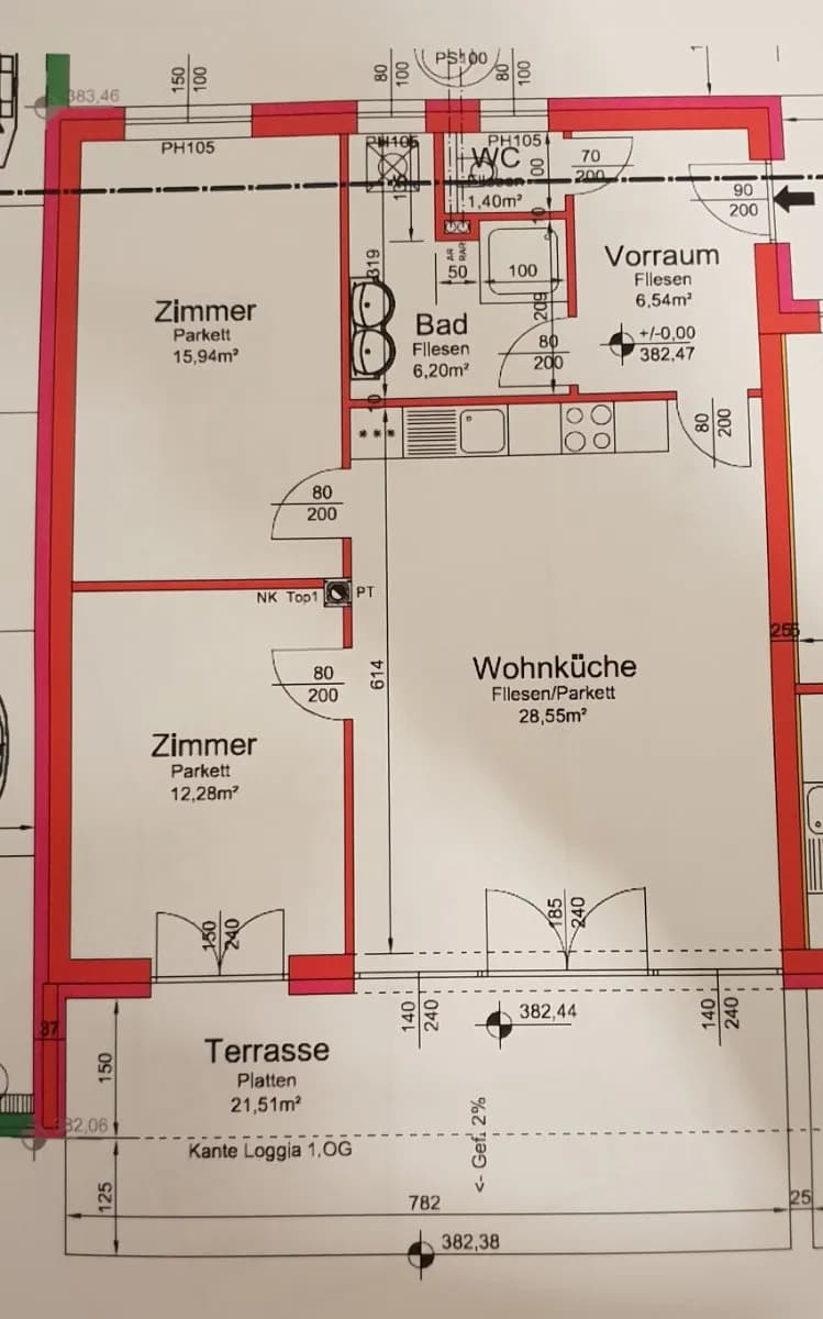 3-Zimmer-Wohnung kaufen in Tulln – 71 m², € 350.000