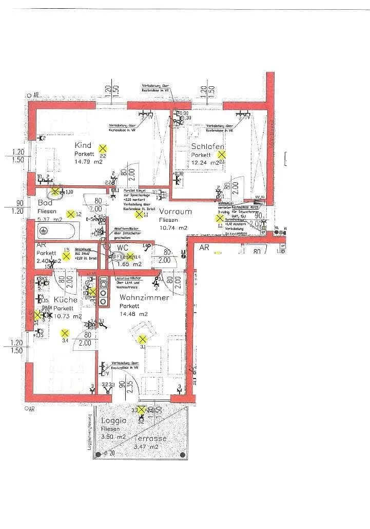 3-Zimmer-Wohnung mieten in Rohrbach – 75 m², € 648 – Bild 3 von 3