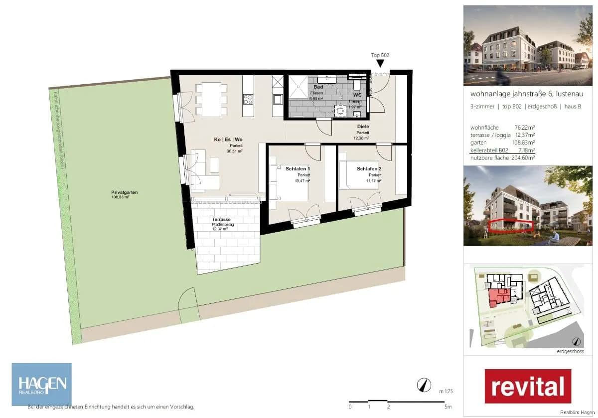 3-Zimmer-Wohnung kaufen in Dornbirn – 76,79 m², € 690.000 – Bild 5 von 5