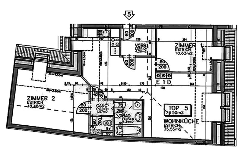 Wohnung mieten in Horn – 76,5 m², € 754 – Bild 4 von 4