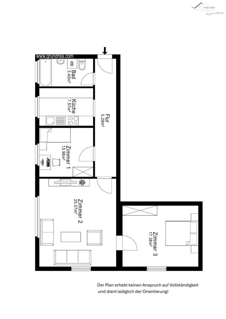 3-Zimmer-Wohnung kaufen in Neunkirchen – 72,69 m², € 149.000 – Bild 6 von 6