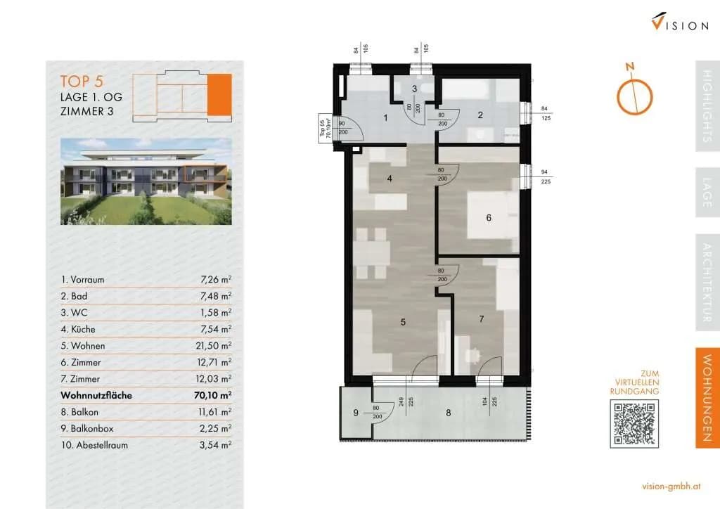 3-Zimmer-Wohnung kaufen in Weiz – 70,1 m², € 270.000 – Bild 14 von 14
