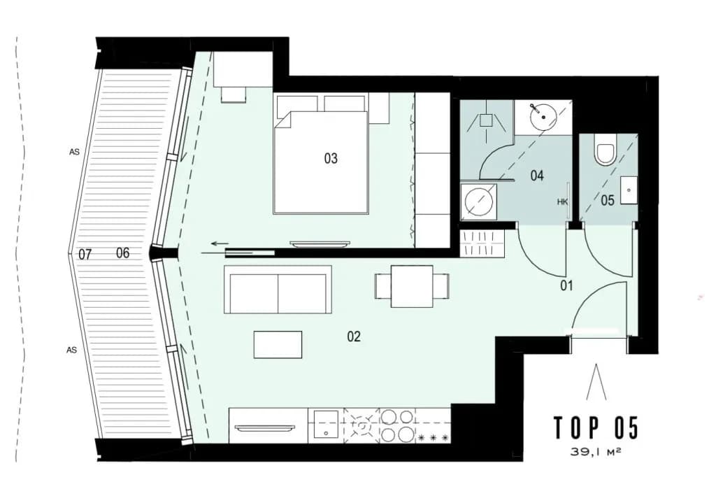Wohnung mieten in Wien – 39,1 m², € 2.700 – Bild 16 von 16