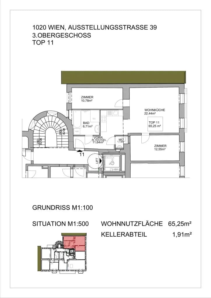3-Zimmer-Wohnung kaufen in Wien – 65,25 m², € 544.000 – Bild 10 von 10