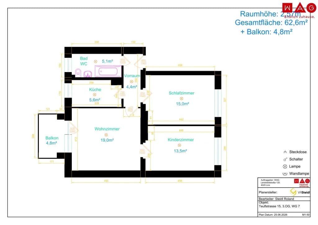 3-Zimmer-Wohnung mieten in Linz – 65,3 m², € 892 – Bild 10 von 10