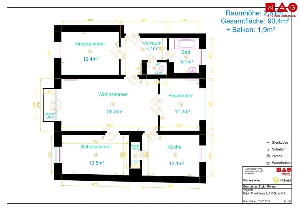 3-Zimmer-Wohnung mieten in Linz – 89,13 m², € 974 – Bild 16 von 16