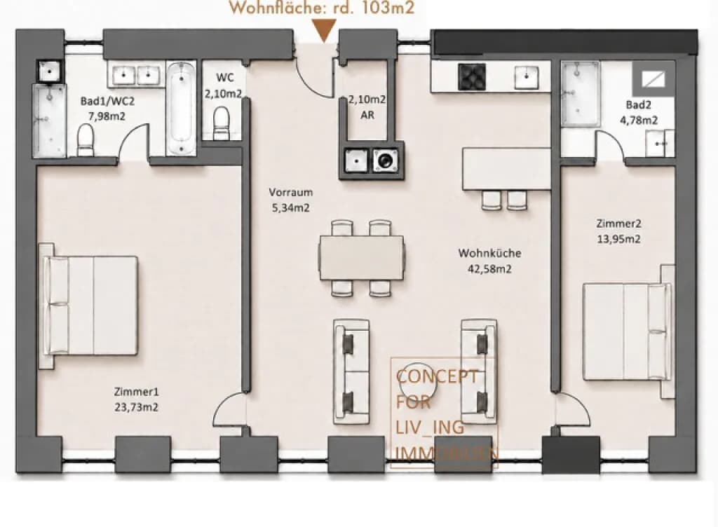 3-Zimmer-Wohnung kaufen in Korneuburg – 103 m², € 399.000 – Bild 66 von 67