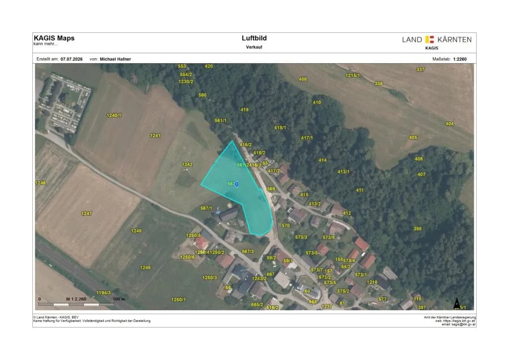 Grundstück kaufen in Villach – 4 840 m², € 279.000 – Bild 5 von 6