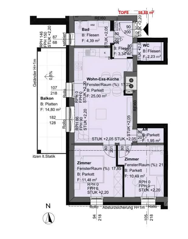 3-Zimmer-Wohnung kaufen in Wolfsberg – 58,88 m², € 264.960 – Bild 7 von 8
