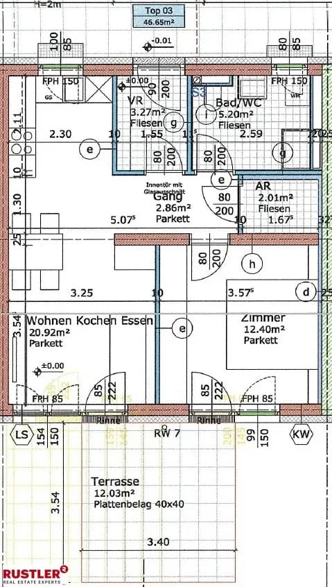 3-Zimmer-Wohnung mieten in Graz-Umgebung – 68,58 m², € 1.105