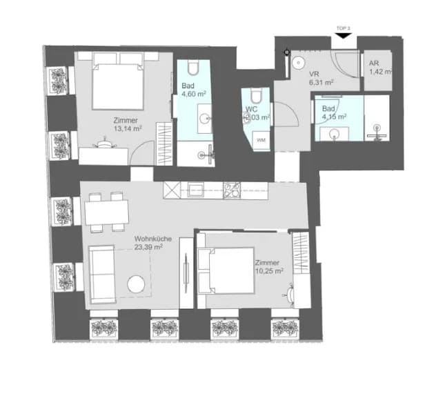 3-Zimmer-Wohnung kaufen in Wien – 65,29 m², € 525.000 – Bild 22 von 22