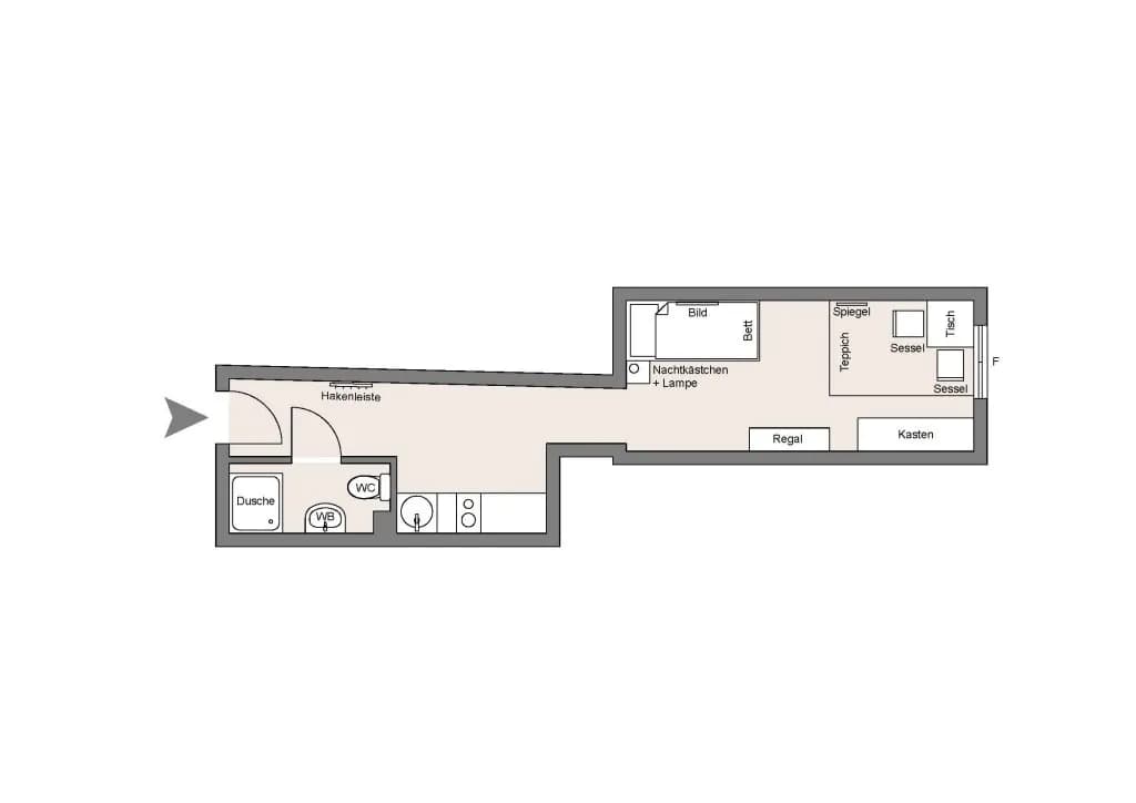 1-Zimmer-Wohnung mieten in Wien – 20 m², € 800 – Bild 10 von 10
