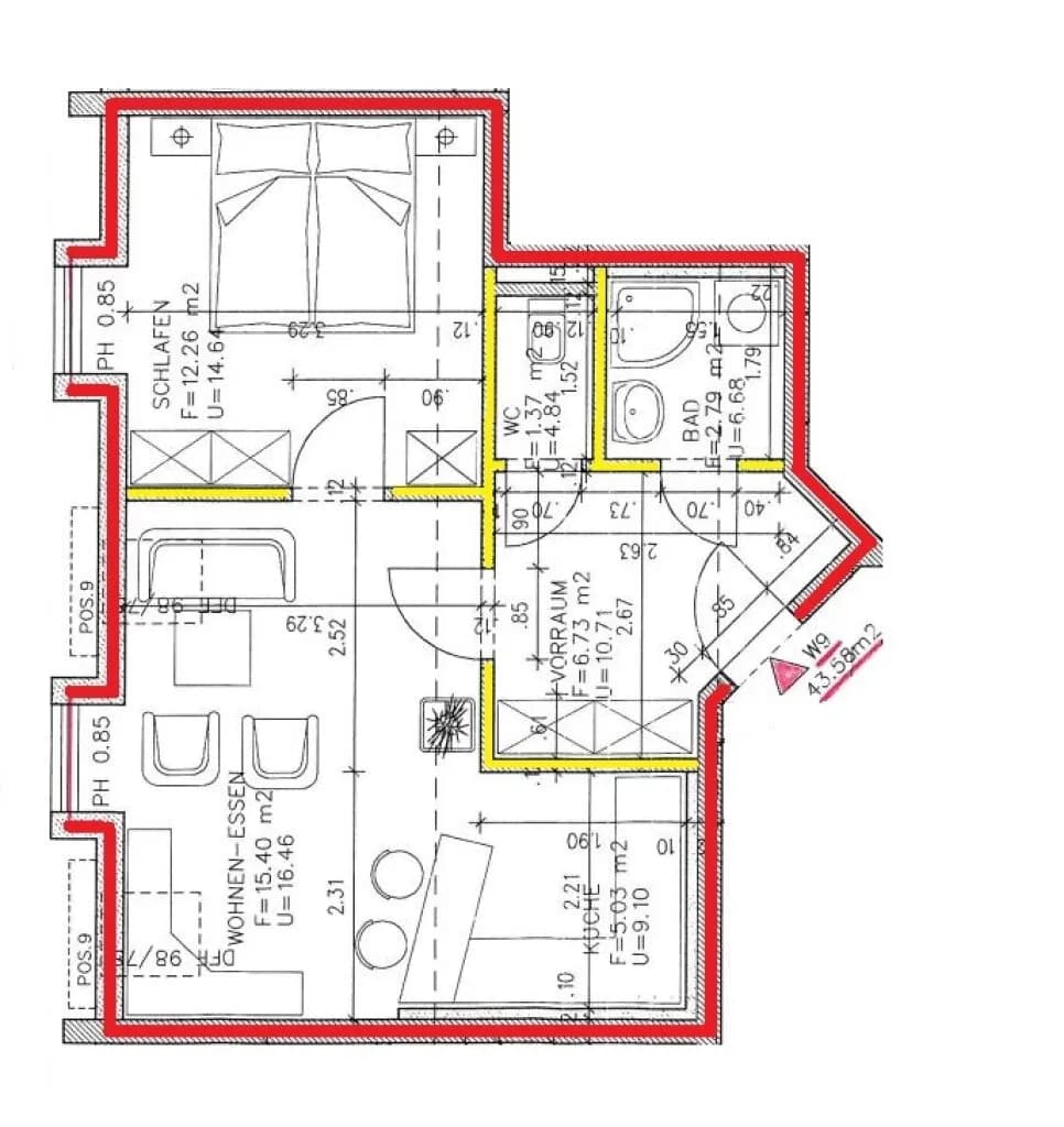 2-Zimmer-Wohnung mieten in Hartberg-Fürstenfeld – 43,58 m², € 471 – Bild 10 von 10