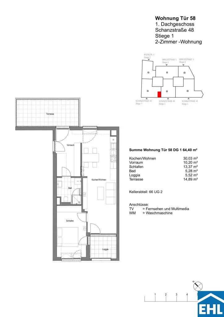 2-Zimmer-Wohnung mieten in Wien – 58,88 m², € 1.199 – Bild 6 von 6