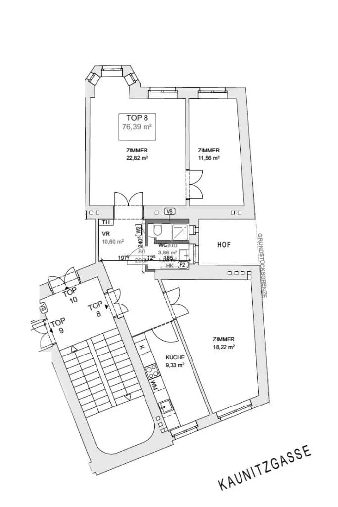 3-Zimmer-Wohnung kaufen in Wien – 76,39 m², € 649.000 – Bild 14 von 15