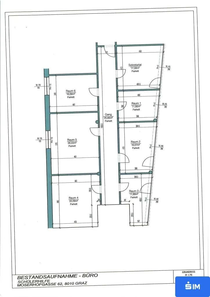 7-Zimmer-Gewerbeimmobilie mieten in Graz – 189 m², € 1.826 – Bild 10 von 12