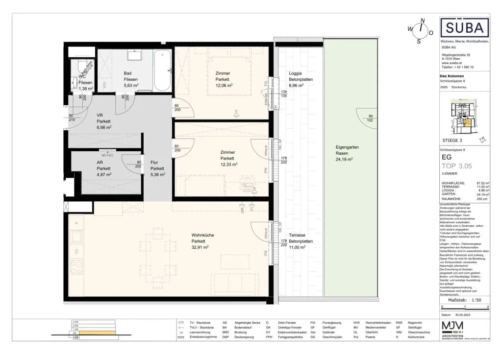 3-Zimmer-Wohnung mieten in Korneuburg – 81,52 m², € 1.299 – Bild 16 von 16
