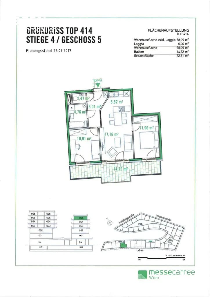 3-Zimmer-Wohnung mieten in Wien – 58,09 m², € 1.397 – Bild 9 von 10