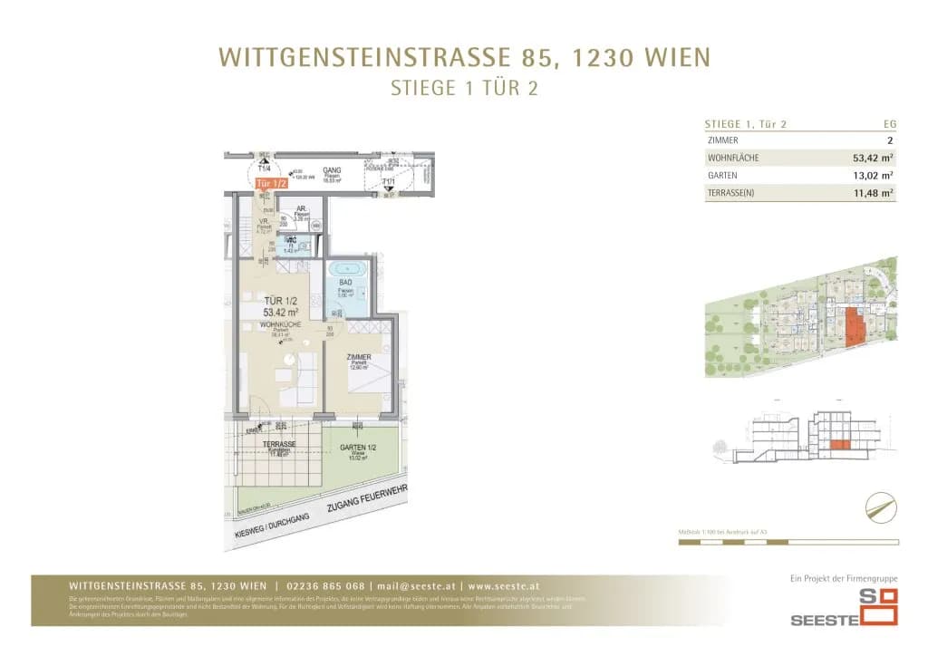 2-Zimmer-Wohnung kaufen in Wien – 53,19 m², € 443.000 – Bild 3 von 3