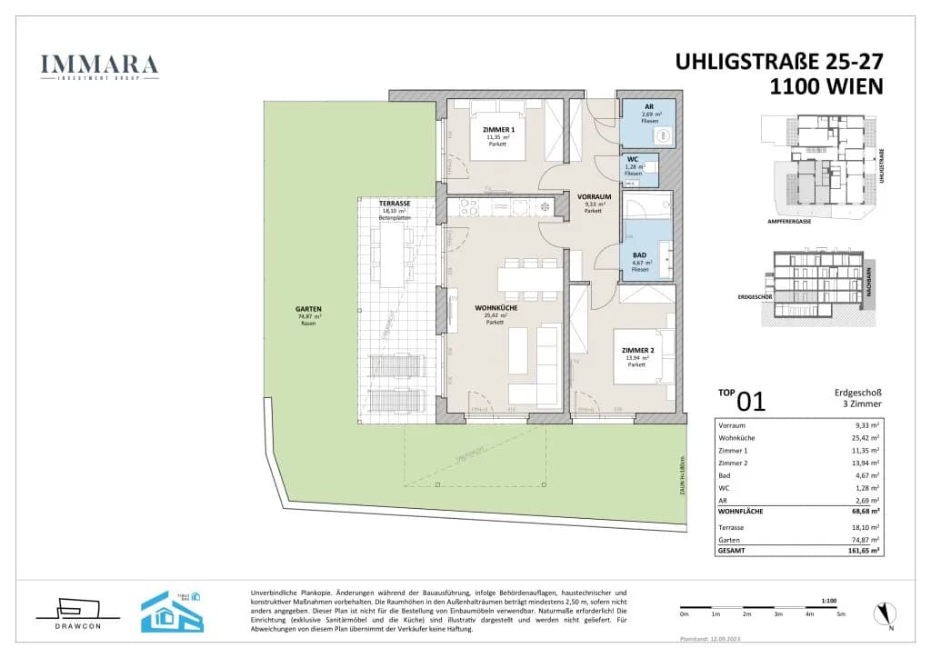 3-Zimmer-Wohnung kaufen in Wien – 68,68 m², € 515.000 – Bild 12 von 15