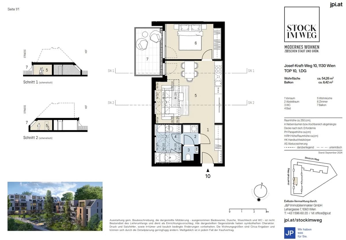2-Zimmer-Wohnung kaufen in Wien – 54,26 m², € 479.000 – Bild 10 von 11
