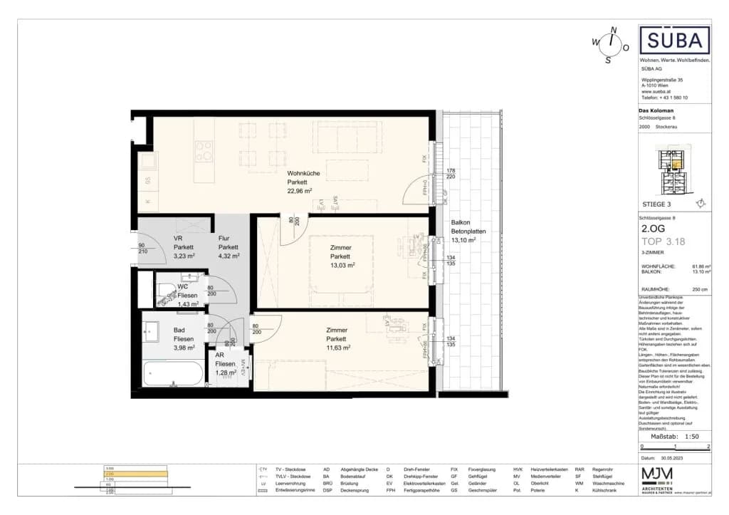 3-Zimmer-Wohnung mieten in Korneuburg – 61,86 m², € 1.079 – Bild 11 von 11