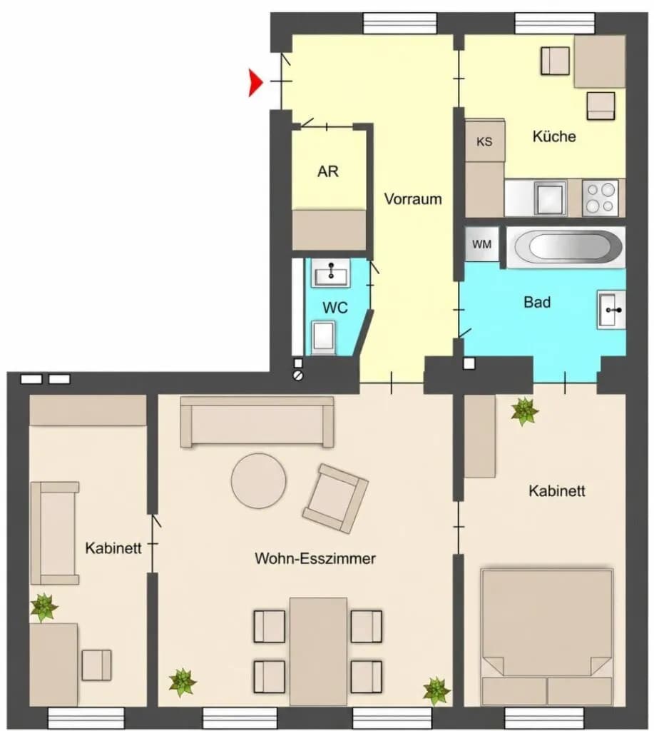3-Zimmer-Wohnung kaufen in Wien – 61 m², € 219.000