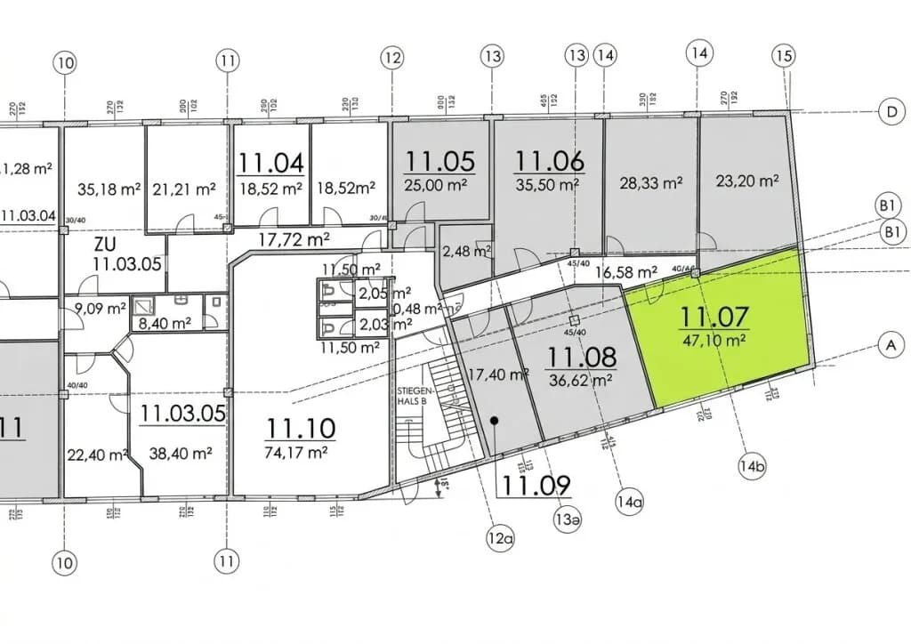1-Zimmer-Gewerbeimmobilie mieten in Linz – 47 m², € 777 – Bild 12 von 12