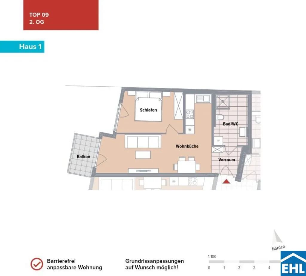 2-Zimmer-Wohnung kaufen in Wien – 44,97 m², € 295.400 – Bild 8 von 8