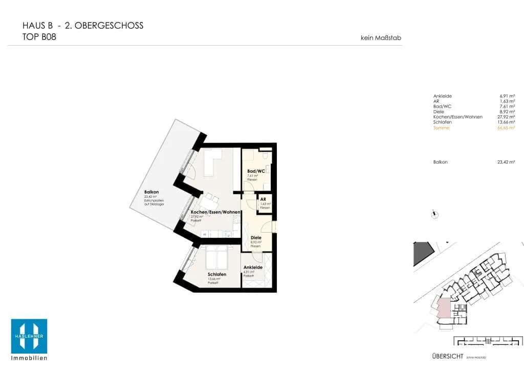 2-Zimmer-Wohnung kaufen in Eferding – 66,79 m², € 297.216 – Bild 15 von 15