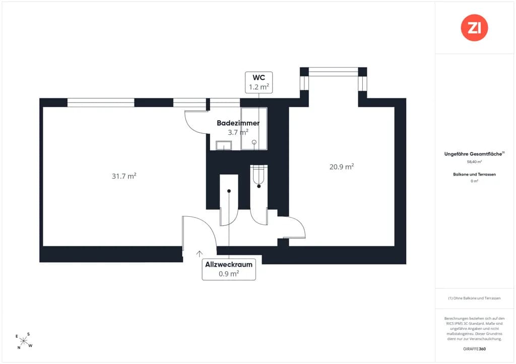 2-Zimmer-Wohnung kaufen in Linz – 58,77 m², € 194.000 – Bild 2 von 7
