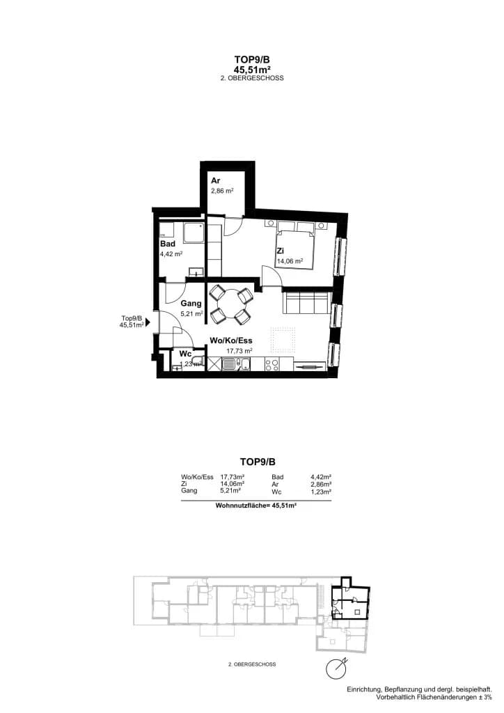 2-Zimmer-Wohnung kaufen in Mistelbach – 45,51 m², € 191.200 – Bild 10 von 10