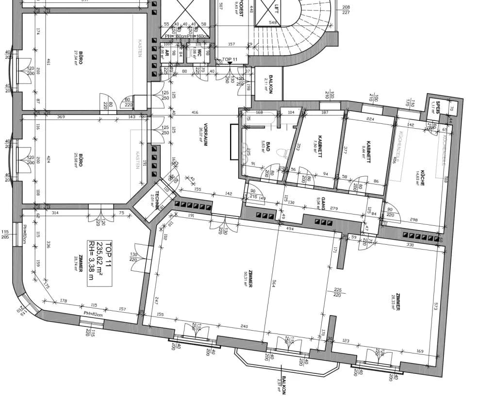 6-Zimmer-Wohnung mieten in Wien – 236 m², € 6.997 – Bild 21 von 21