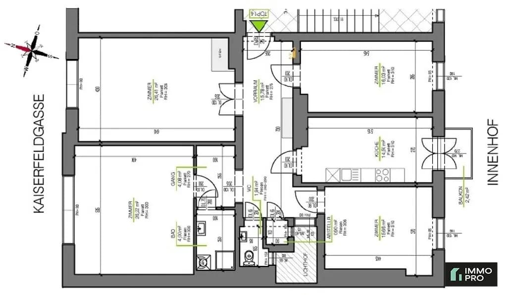 4-Zimmer-Wohnung mieten in Leoben – 127,18 m², € 1.175 – Bild 10 von 10