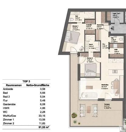 3-Zimmer-Wohnung kaufen in Bludenz – 91 m², € 1.250.000 – Bild 9 von 9
