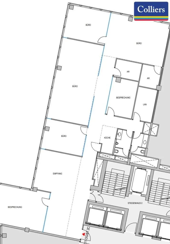 6-Zimmer-Gewerbeimmobilie mieten in Wien – 328 m², € 7.331 – Bild 6 von 7