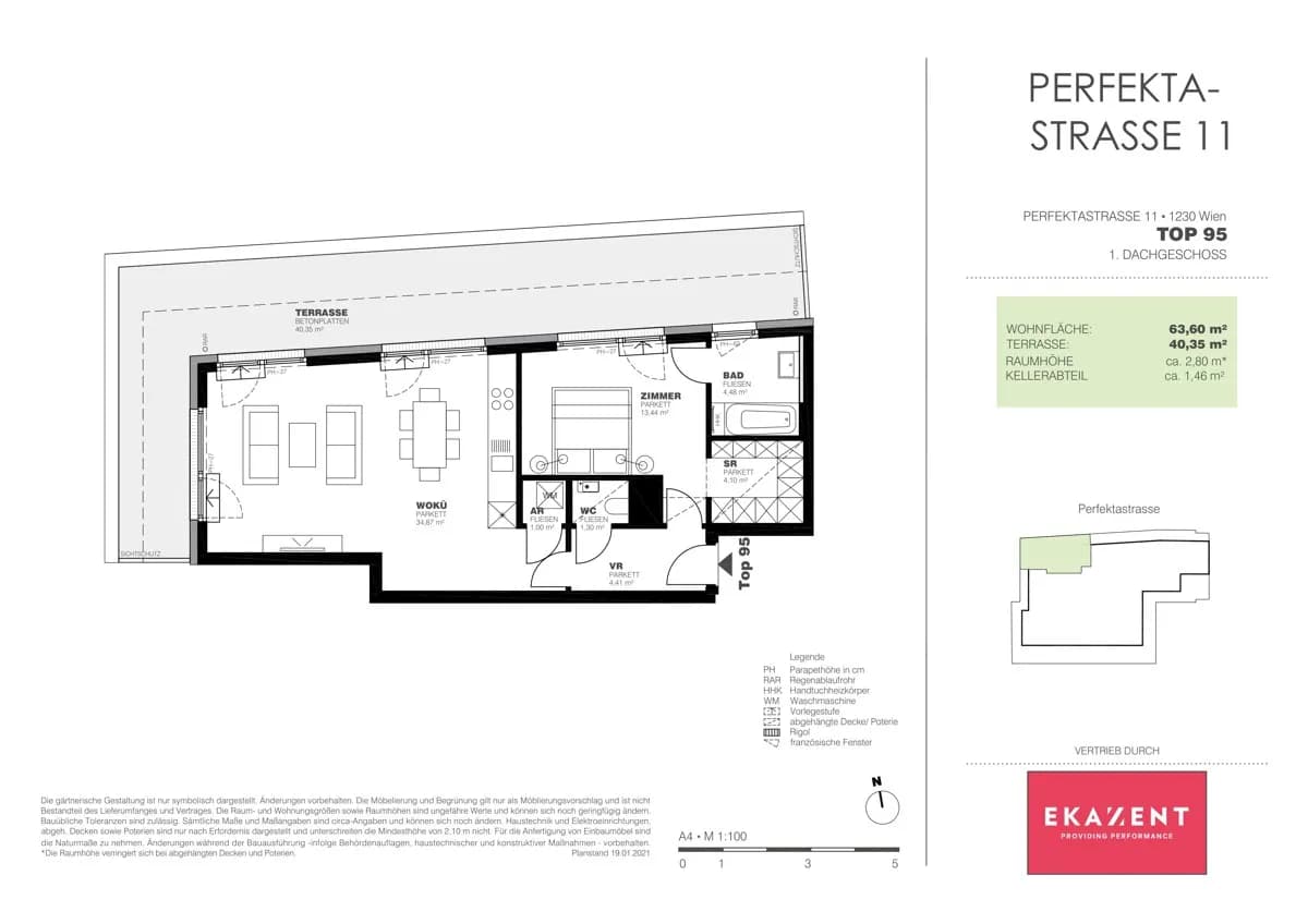 2-Zimmer-Wohnung mieten in Wien – 63,6 m², € 1.400 – Bild 10 von 12