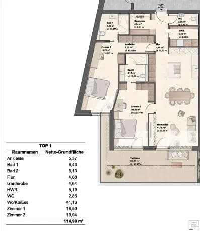 3-Zimmer-Wohnung kaufen in Bludenz – 114 m², € 1.175.000 – Bild 8 von 8