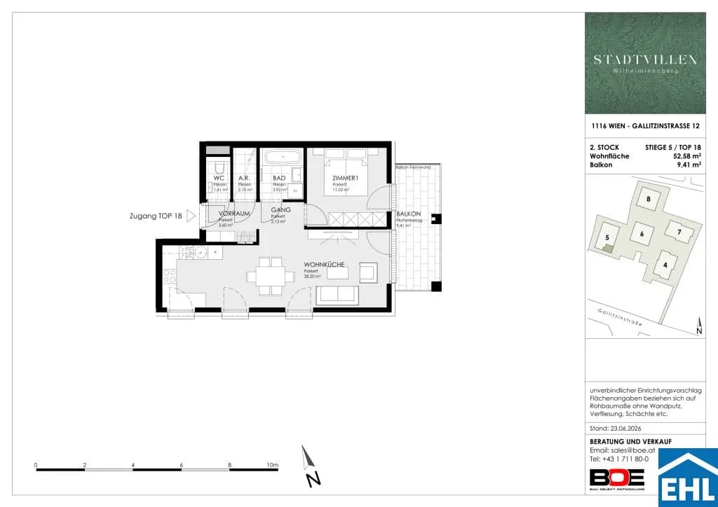 2-Zimmer-Wohnung kaufen in Wien – 52,59 m², € 456.600 – Bild 14 von 14
